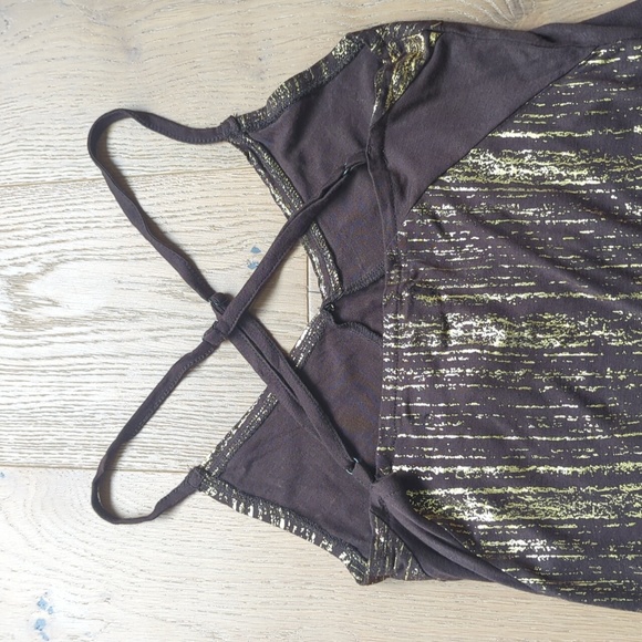 Bedo Cross-back Tank in Brown and Gold Size S - Picture 5 of 6